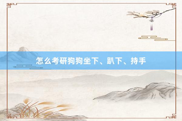 怎么考研狗狗坐下、趴下、持手